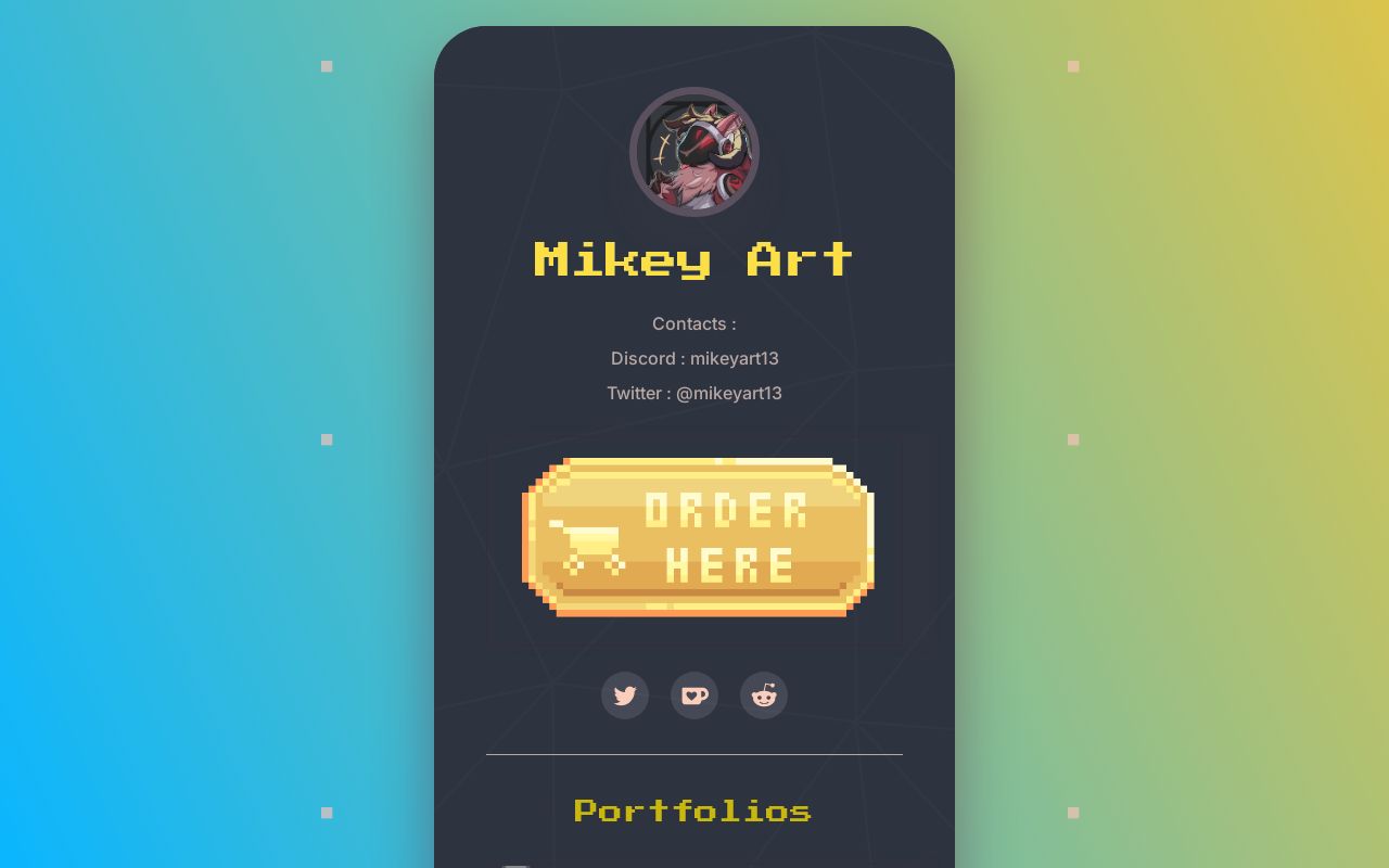 Mikey Art Commission Card
